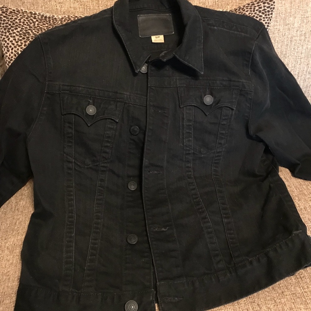 True Religion- Dark black lightweight denim